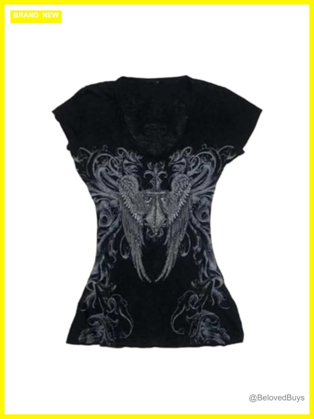 Vintage Graphic Y2K Crop Tee Short Sleeve Grunge Goth Top Women